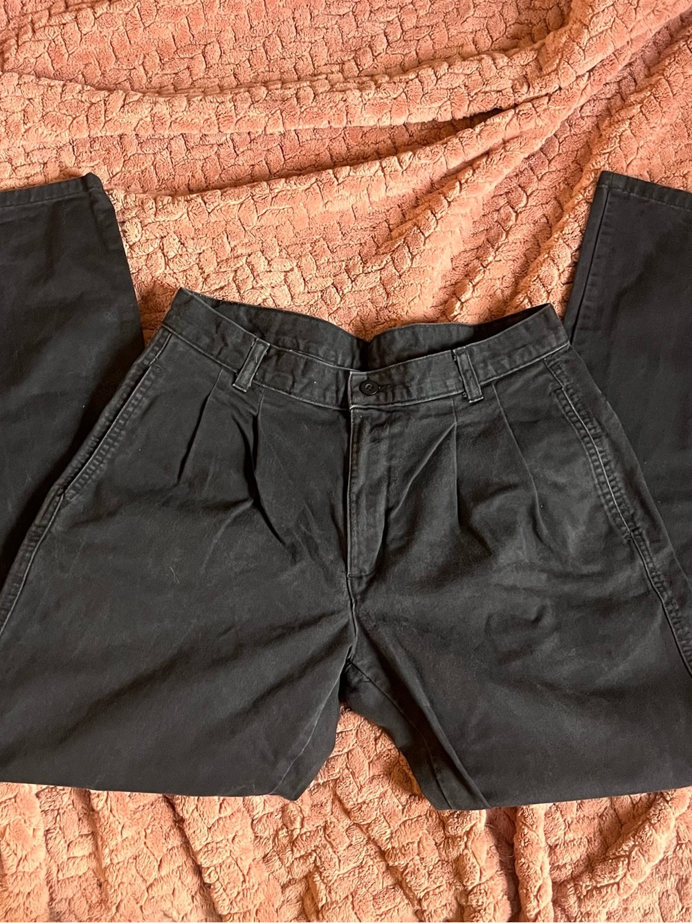 Black Pleated Casual Pants Vintage